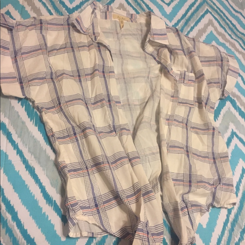 Button up tie up shirt
